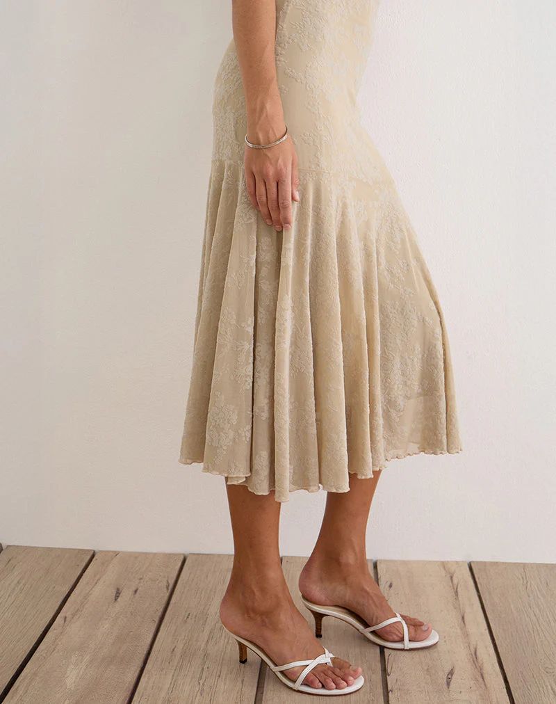 Disini Midi Dress in Moss Petal Coconut Milk - Image 2