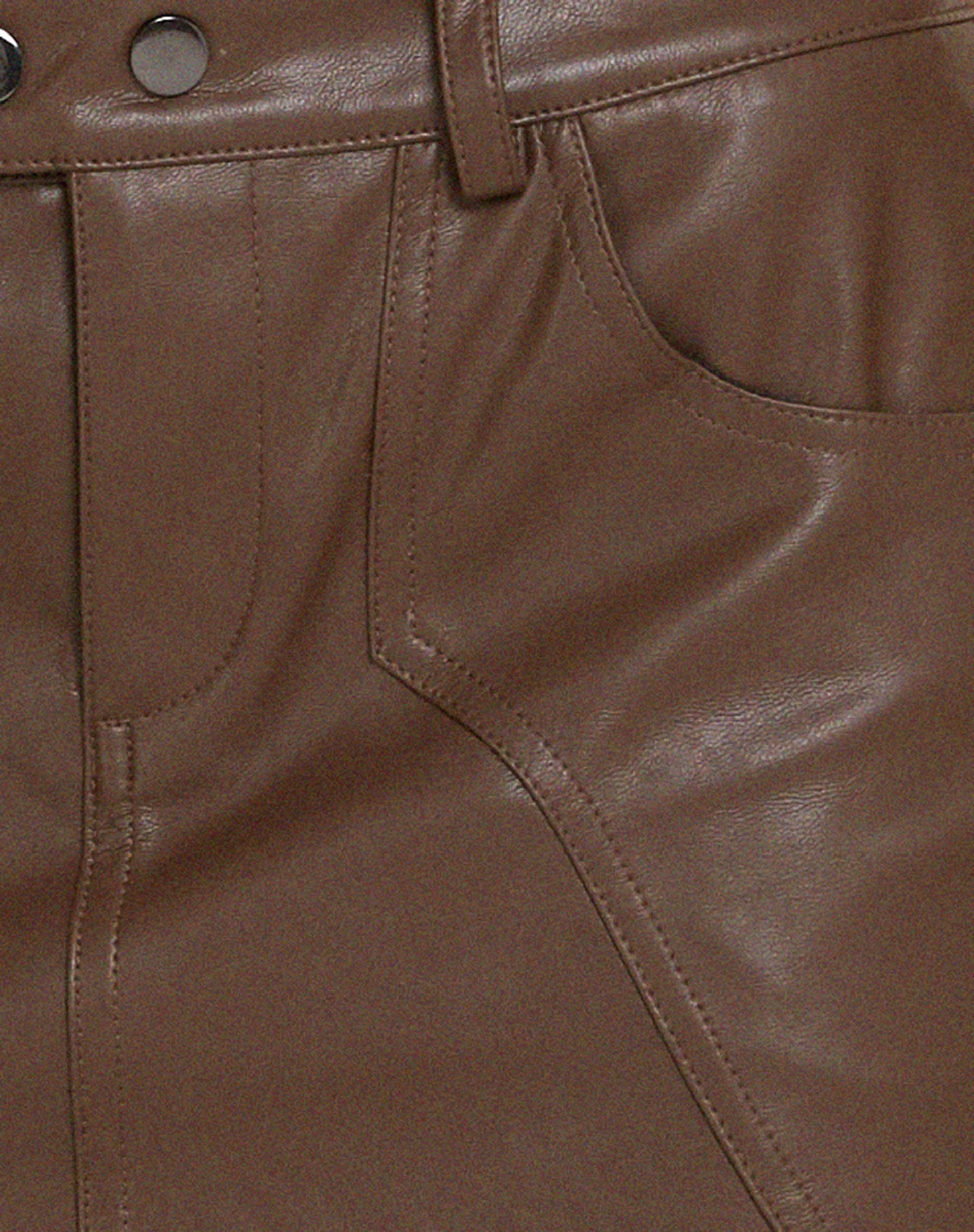Disya Minirock in PU Braun - Image 13