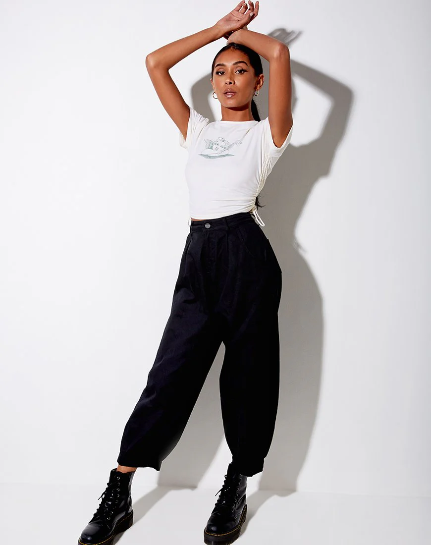 Doga Crop Top in Elfenbein Angelo Washed Out - Image 4
