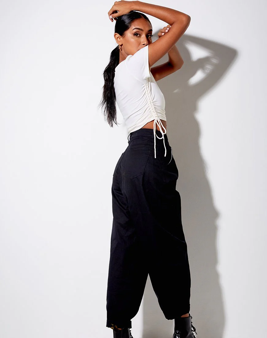Doga Crop Top in Elfenbein Angelo Washed Out - Image 5