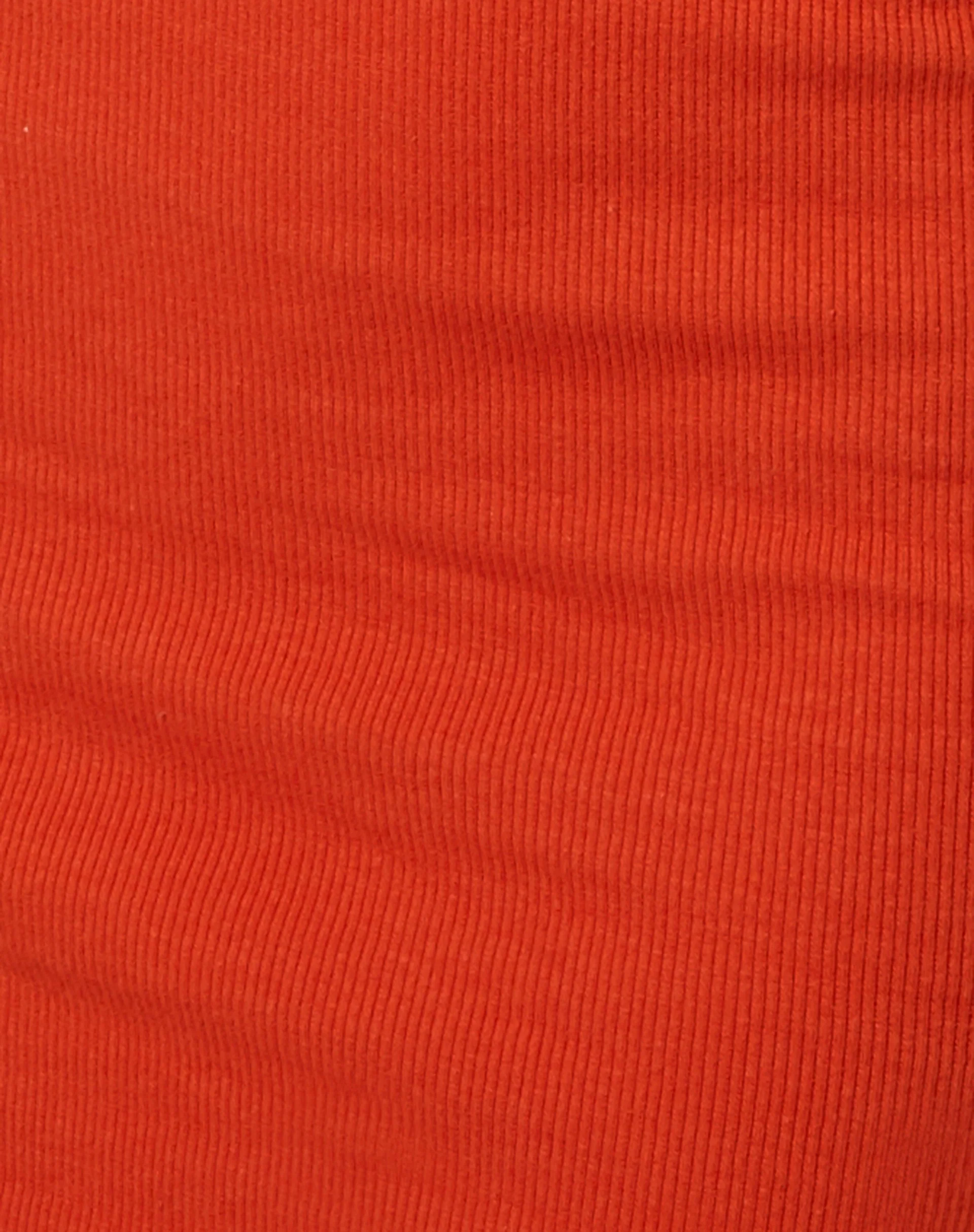 Doja Minikleid in Rib Tangerine - Image 6