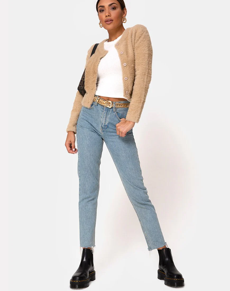 Doma Strickjacke in Kamelstrick - Image 3