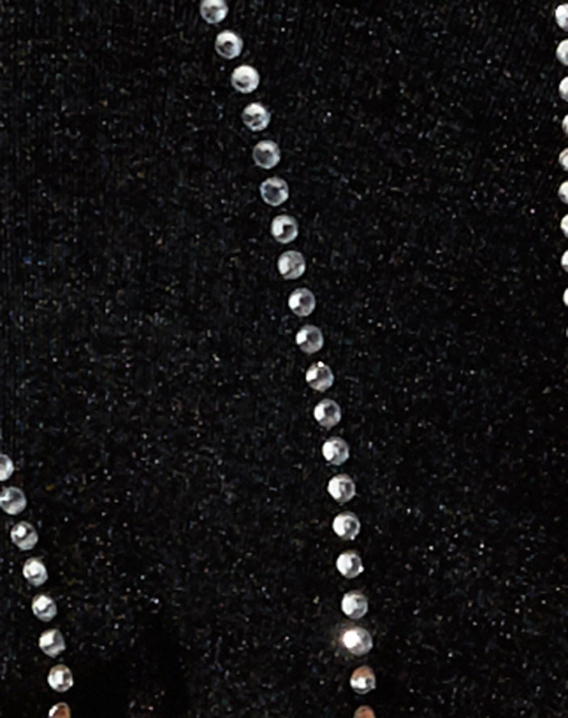 Domre Crop Top aus Krepp Schwarz Hotfix Diamante - Image 7