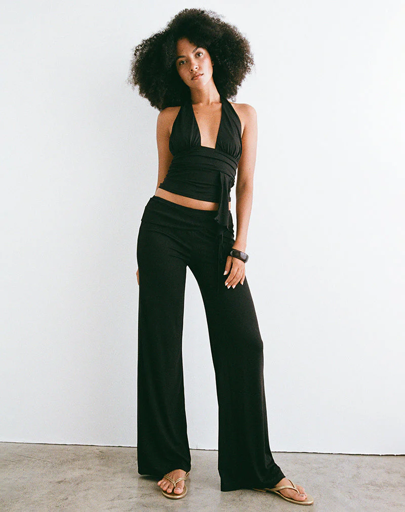 Donata-Hose in Schwarz mit Gürtel - Image 3