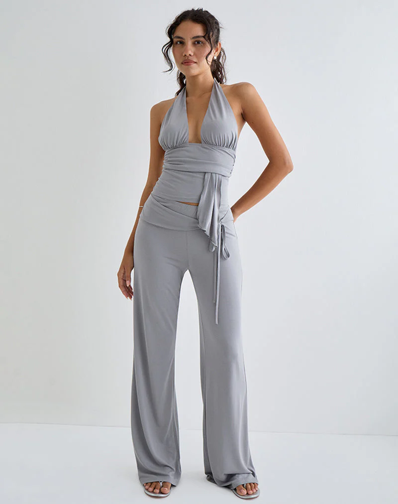 Donata-Hose in Grau mit Gürtel - Image 3