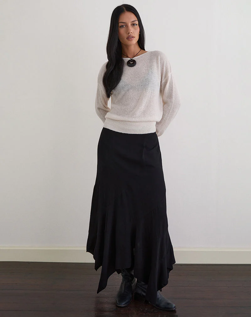 Dorina Langarm-Top aus Ecru-Strick - Image 4