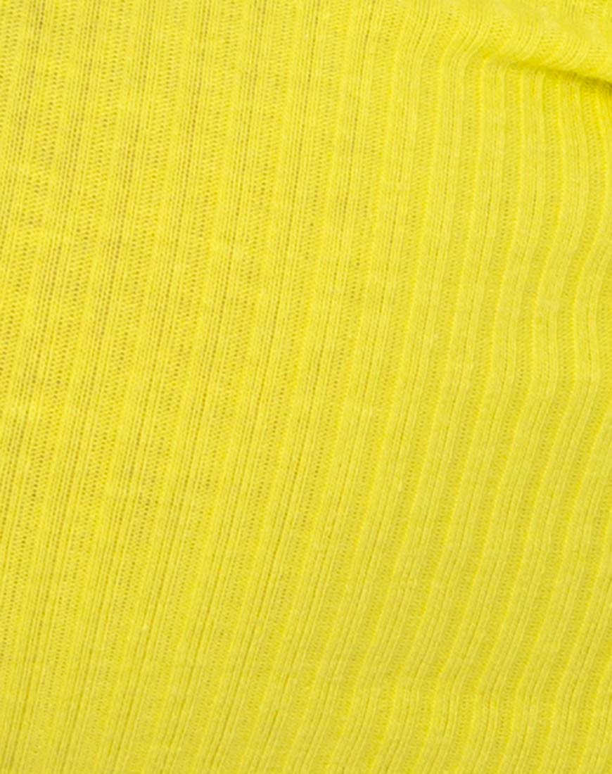 Drea Crop Top aus Rippstrick in sonnigem Gelb - Image 6