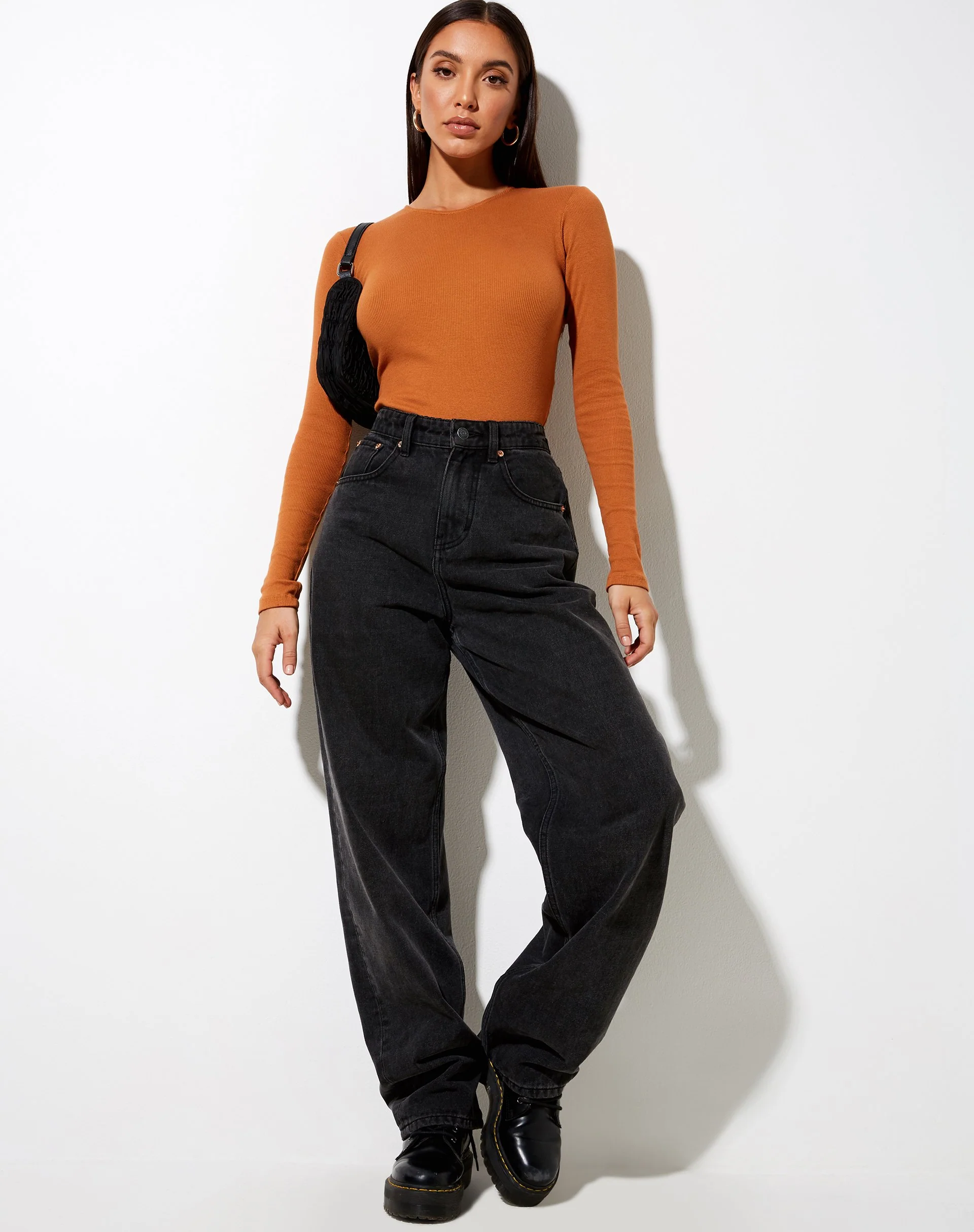Dreita Langärmeliges Mieder aus Rippensalz Karamell - Image 2