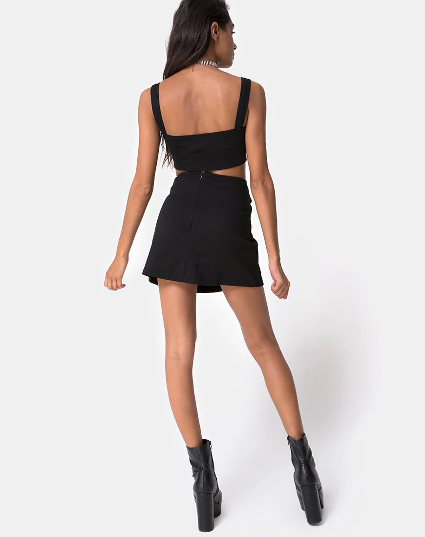 Drue Crop Top in Schwarz mit Diamantenring - Image 4