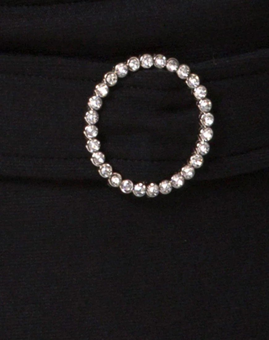 Drue Crop Top in Schwarz mit Diamantenring - Image 5
