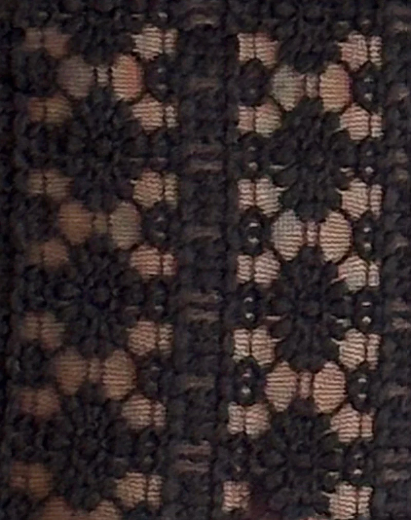 Dudley Vest Top in Regal Lace Schwarz - Image 6