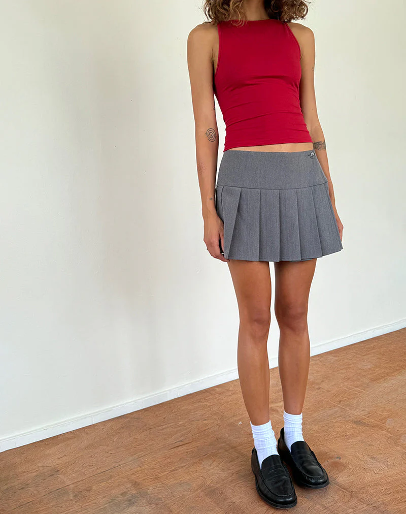 Dudley Vest Top in Adrenalinrot - Image 4