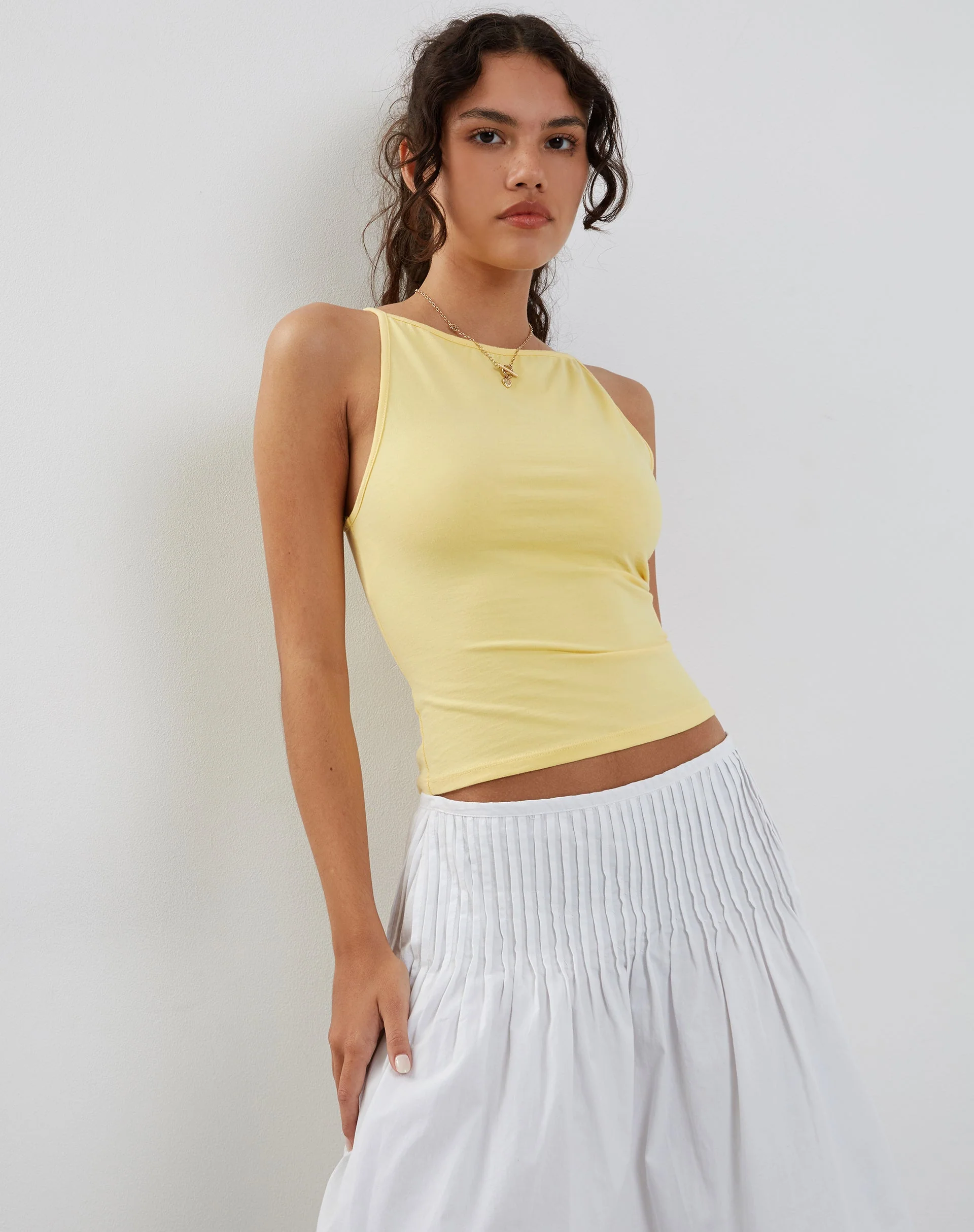 Dudley Vest Top in Limonade