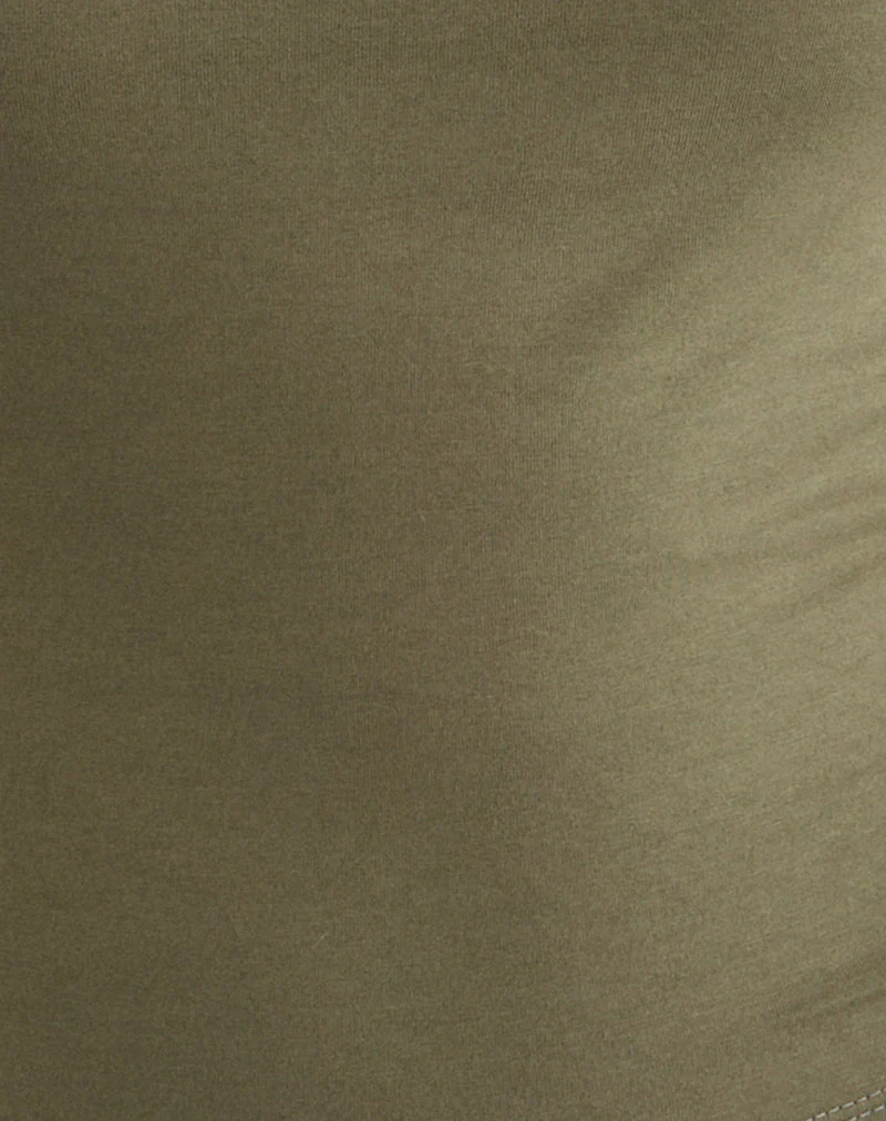 Dudley Vest Top aus Jersey Khaki - Image 7