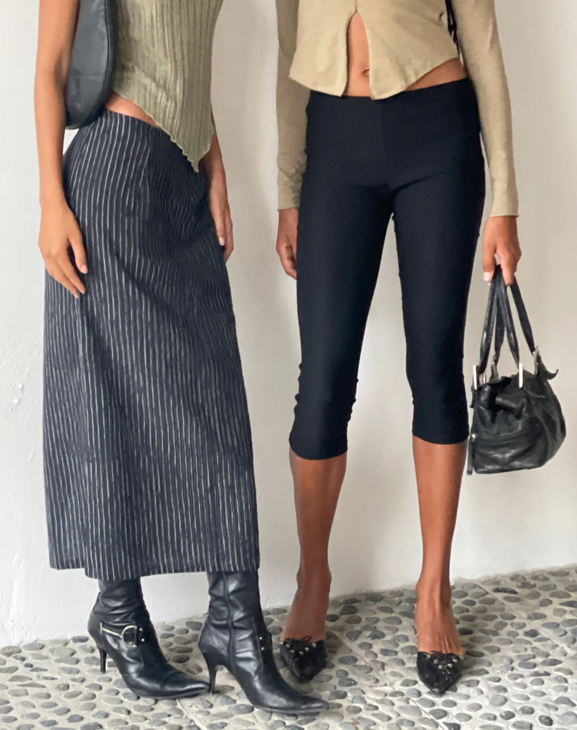 MOTEL X JACQUIE Duende Midirock in Sketchy Stripe Schwarz - Image 7