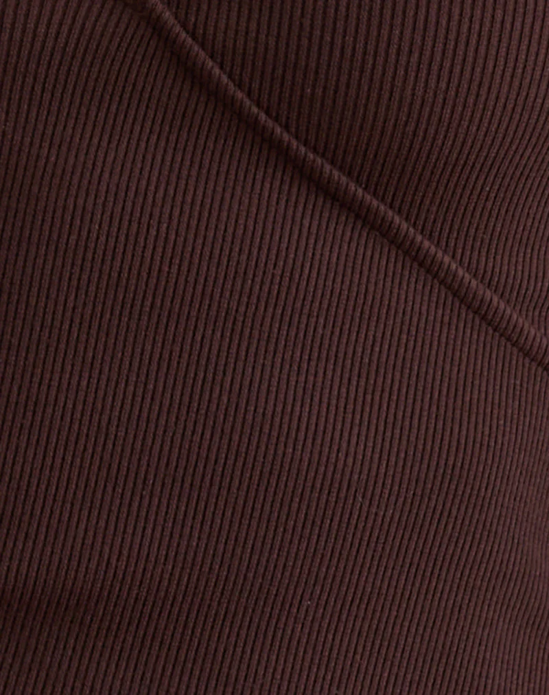 Dulcet Geripptes Top in Schokoladenbraun - Image 7
