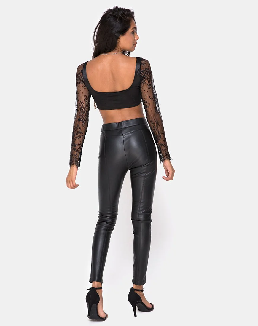 Dulip Crop Top in Schwarz - Image 4