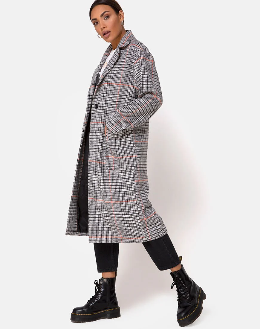 Glenn Duster Coat in Glenn Karo Orange - Image 3