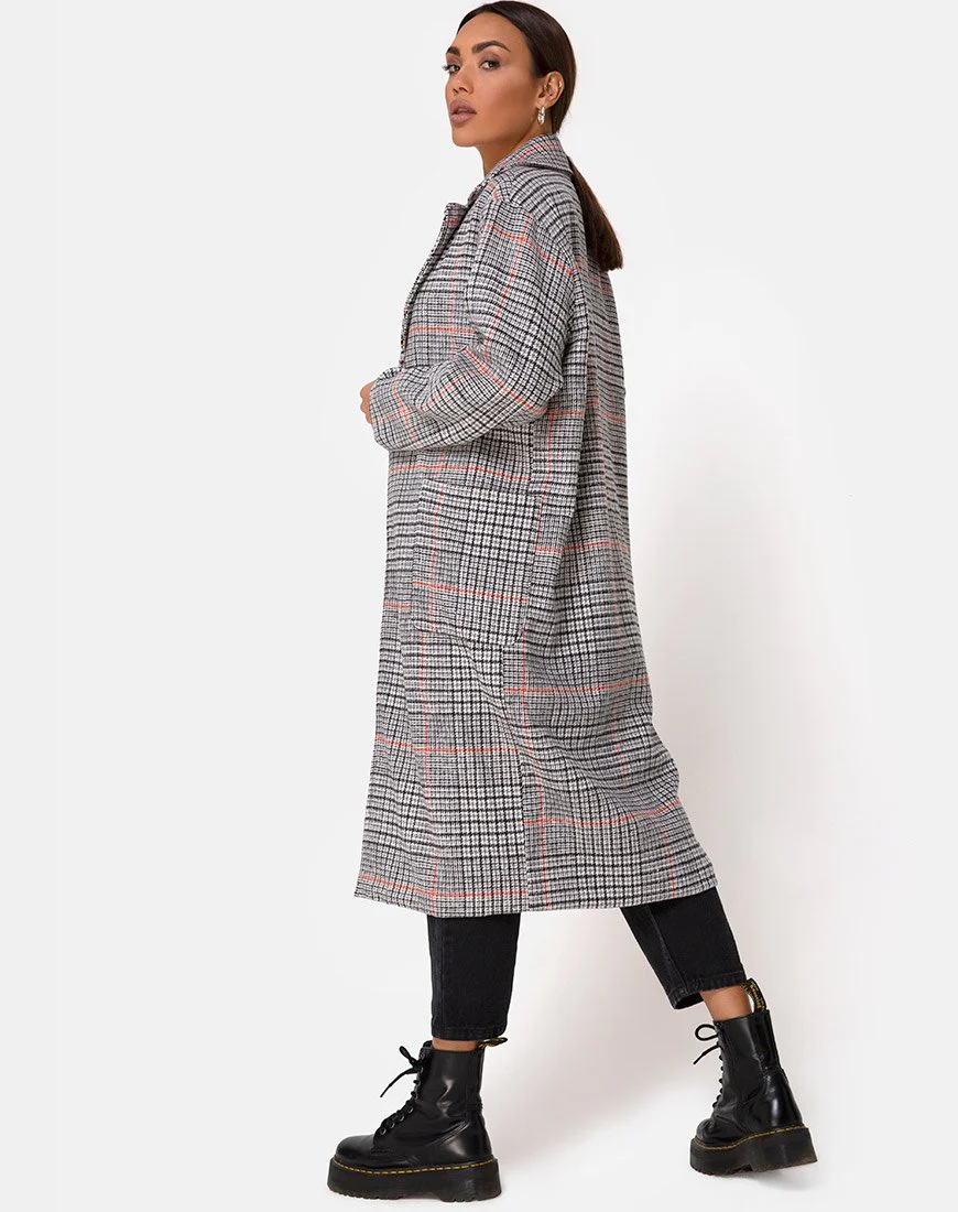Glenn Duster Coat in Glenn Karo Orange - Image 4