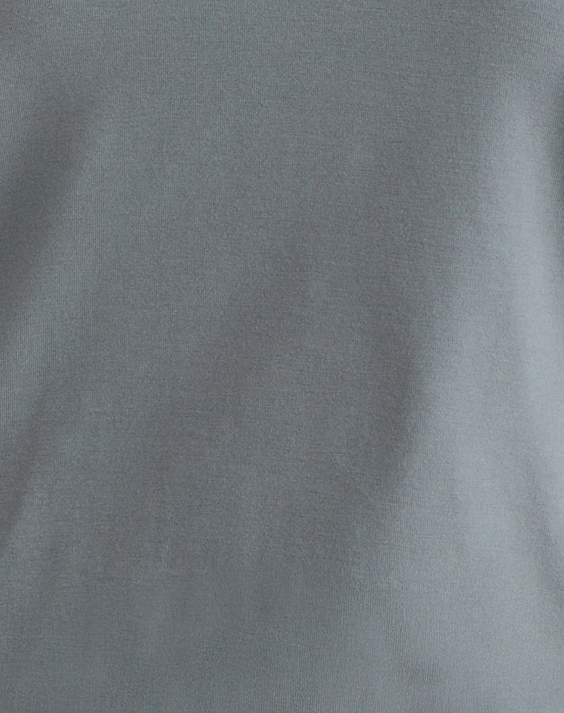Dyilla Arrow Neck Top in Grau - Image 6