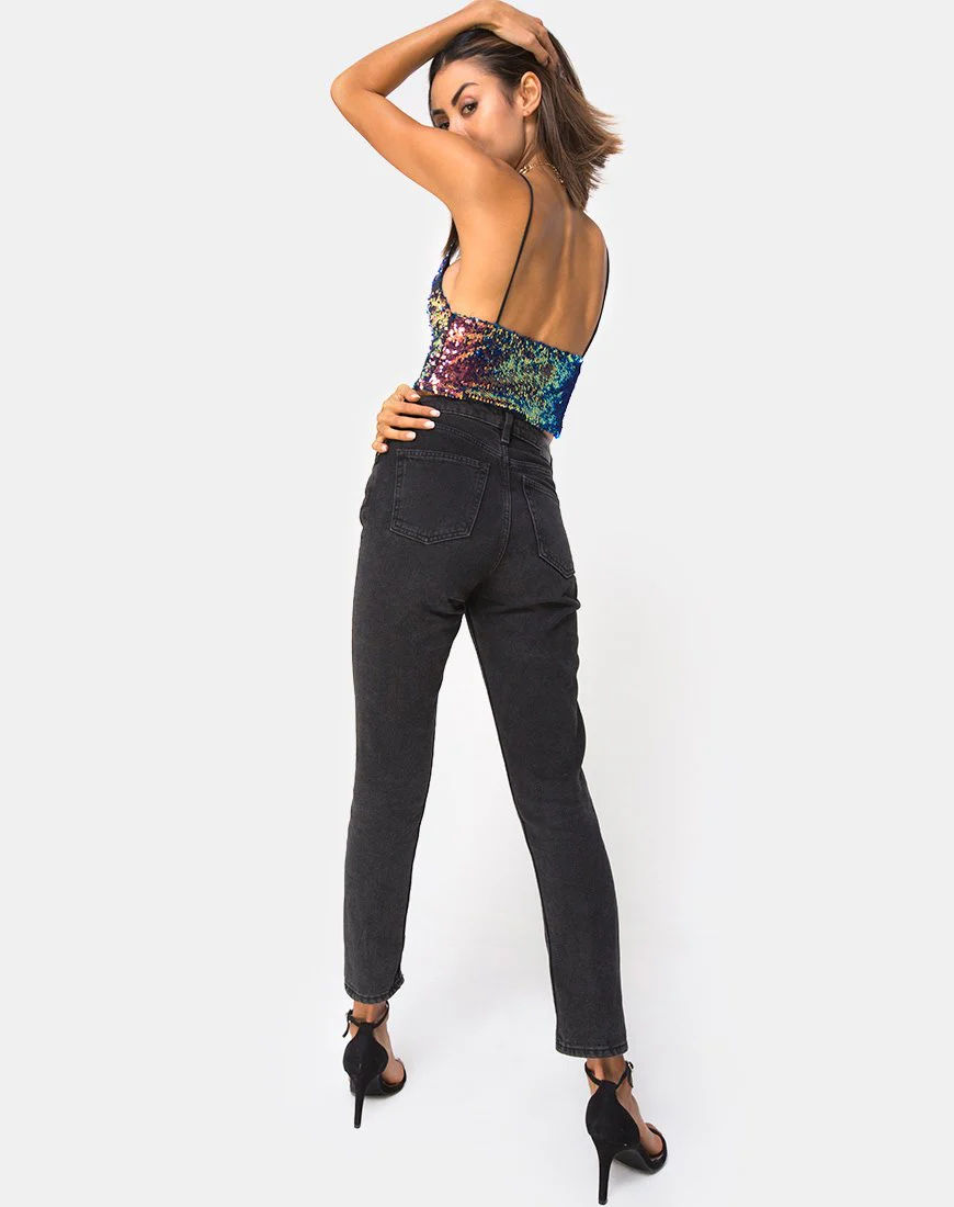 Dyrilla Cropped Bralet aus Drachenfrucht-Pailletten - Image 5