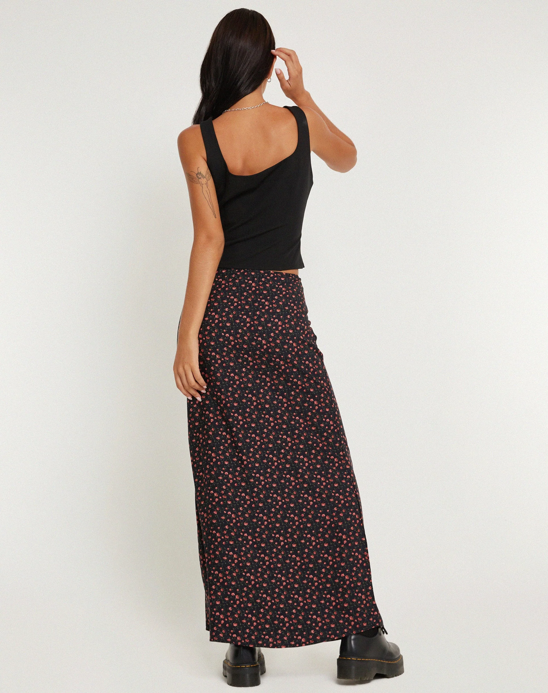 Easton Maxirock in Dunkelrosa Rosa Schwarz - Image 4