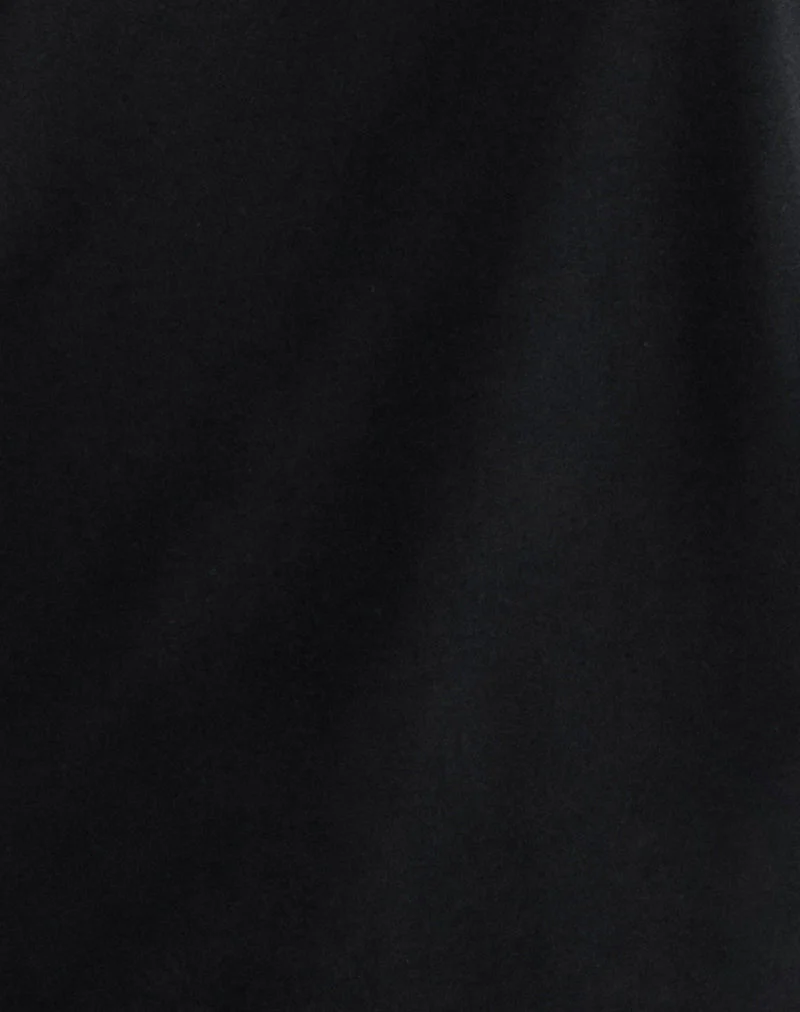 Edwina Schulternahes Minikleid in Schwarz - Image 6