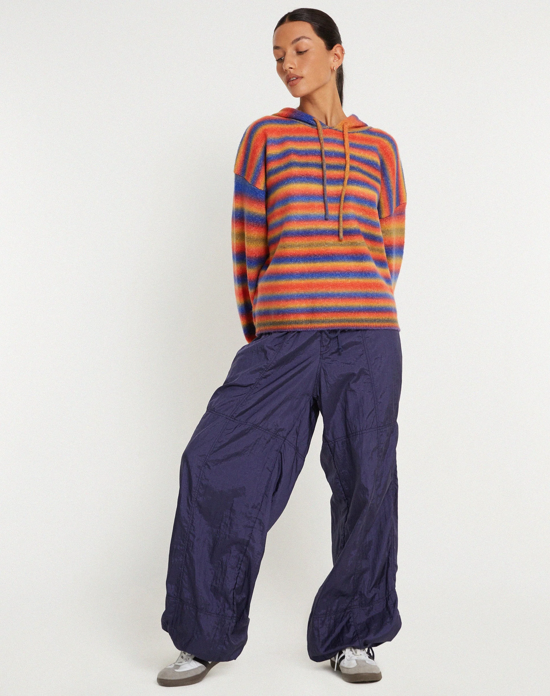 Ehsan Kapuzenpullover in Rot Mix Streifen - Image 3