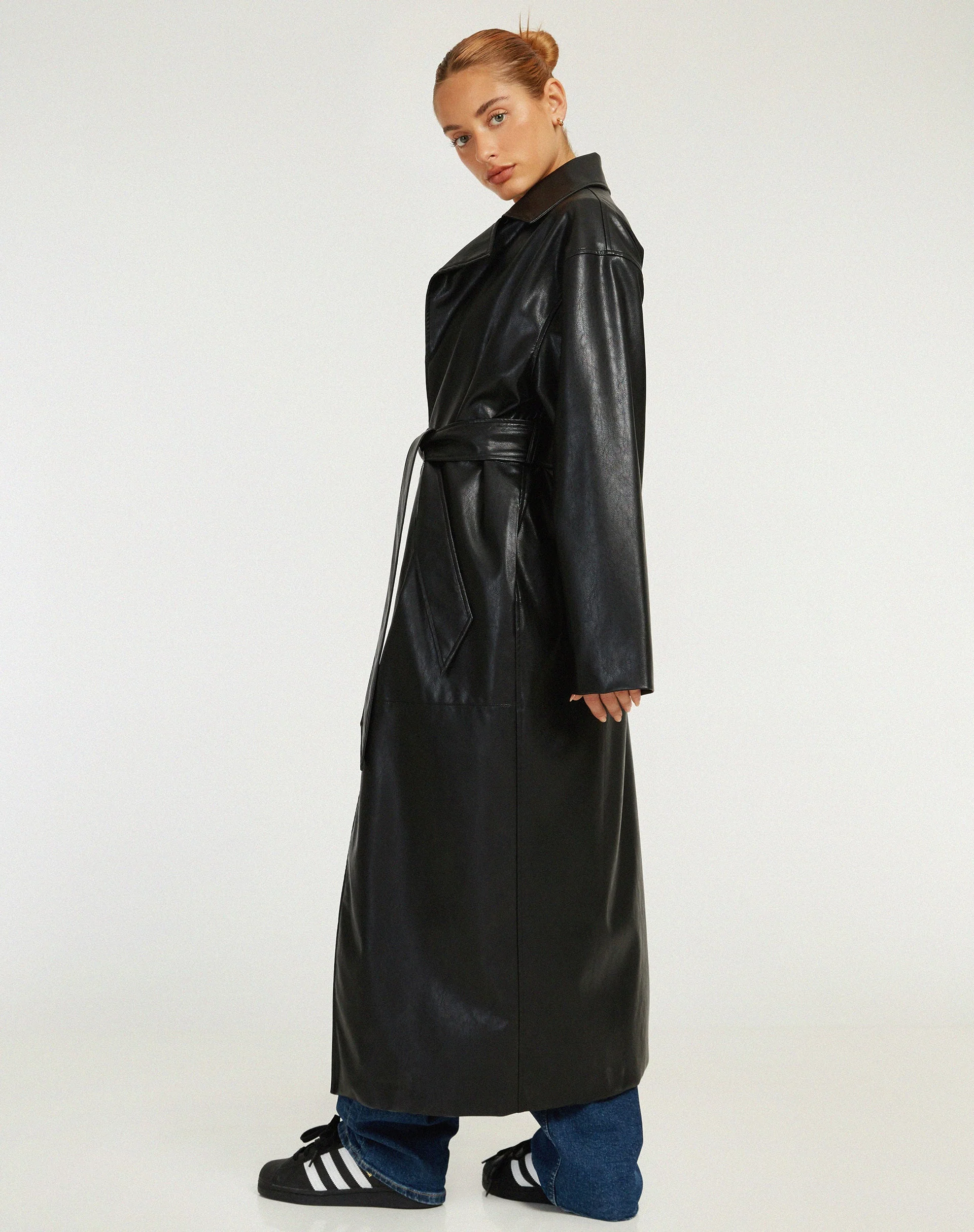 Ejo Trenchcoat aus PU Schwarz - Image 4