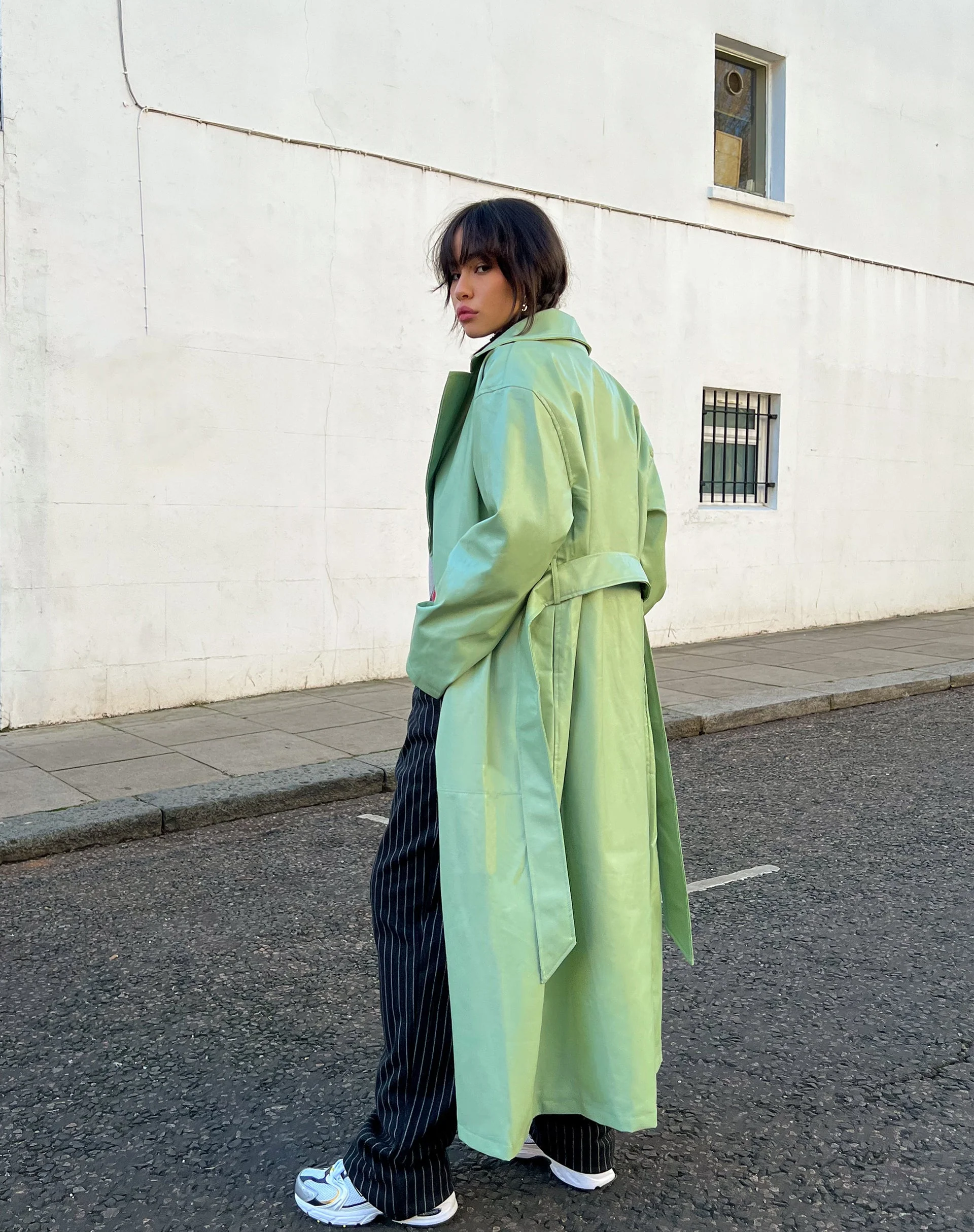 Ejo Trenchcoat in PU Mint - Image 2