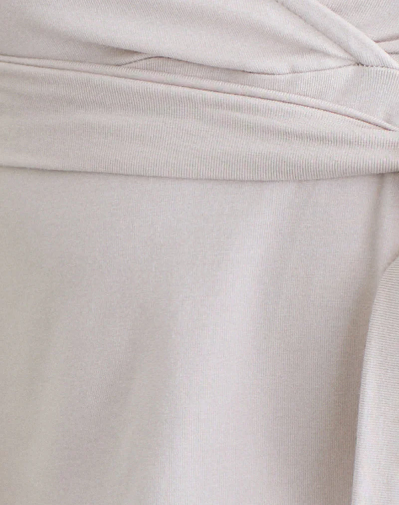 Elama Wrap Top in Cannoli Cream - Image 6