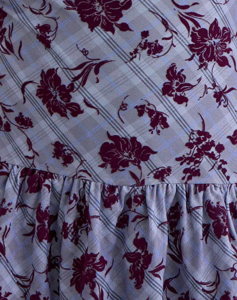 Elaya Kleid in Lotusflock kariert lavendel - Image 6