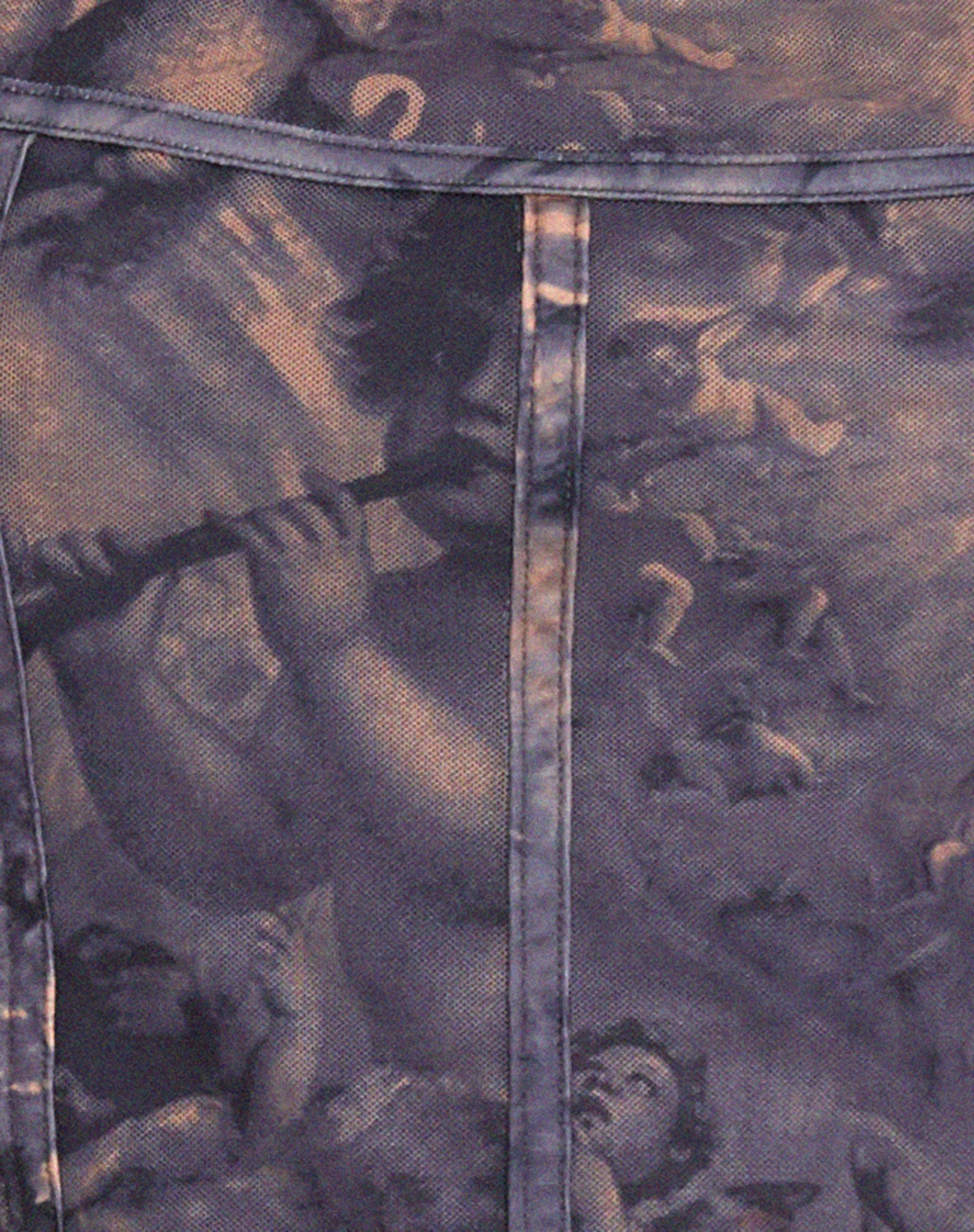 Elcini Beschnittenes Korsett-Top in Renaissance Cherub Charcoal - Image 5