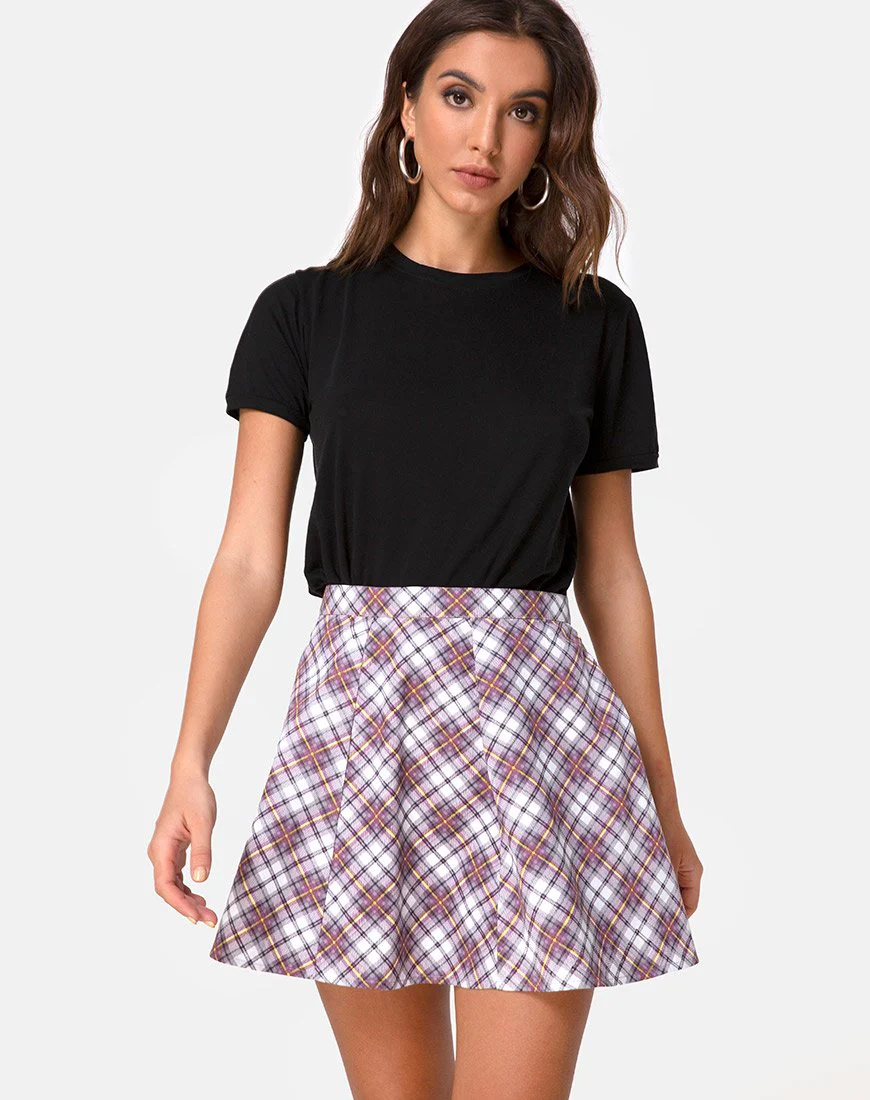 Elda Rock in Grunge Check Lila