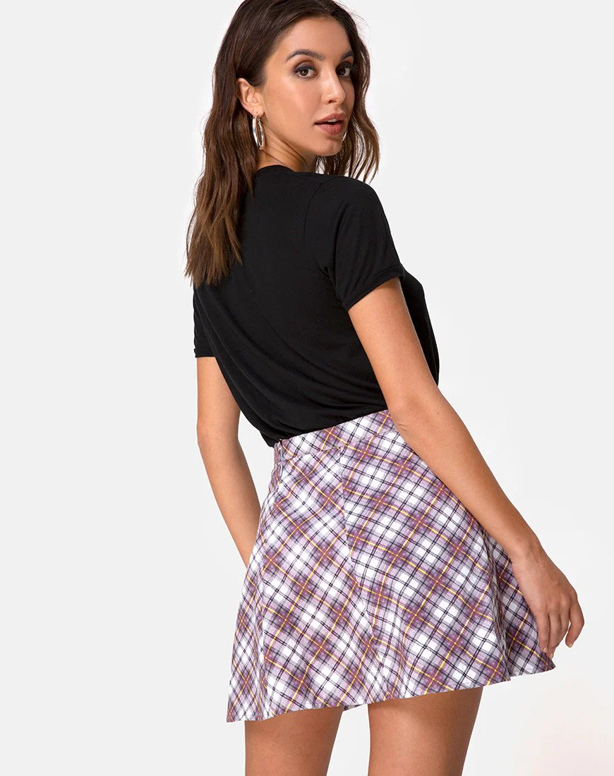 Elda Rock in Grunge Check Lila - Image 2