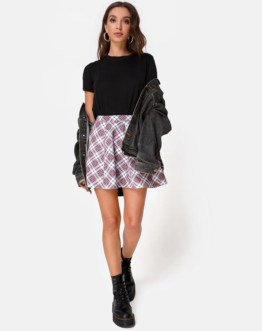 Elda Rock in Grunge Check Lila - Image 3