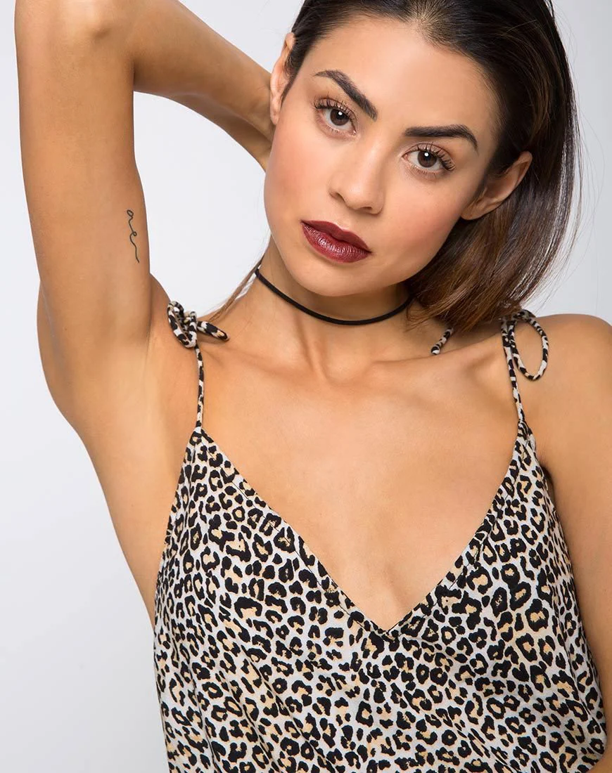 Elgia Slip Dress in Rar Leopard Braun - Image 2