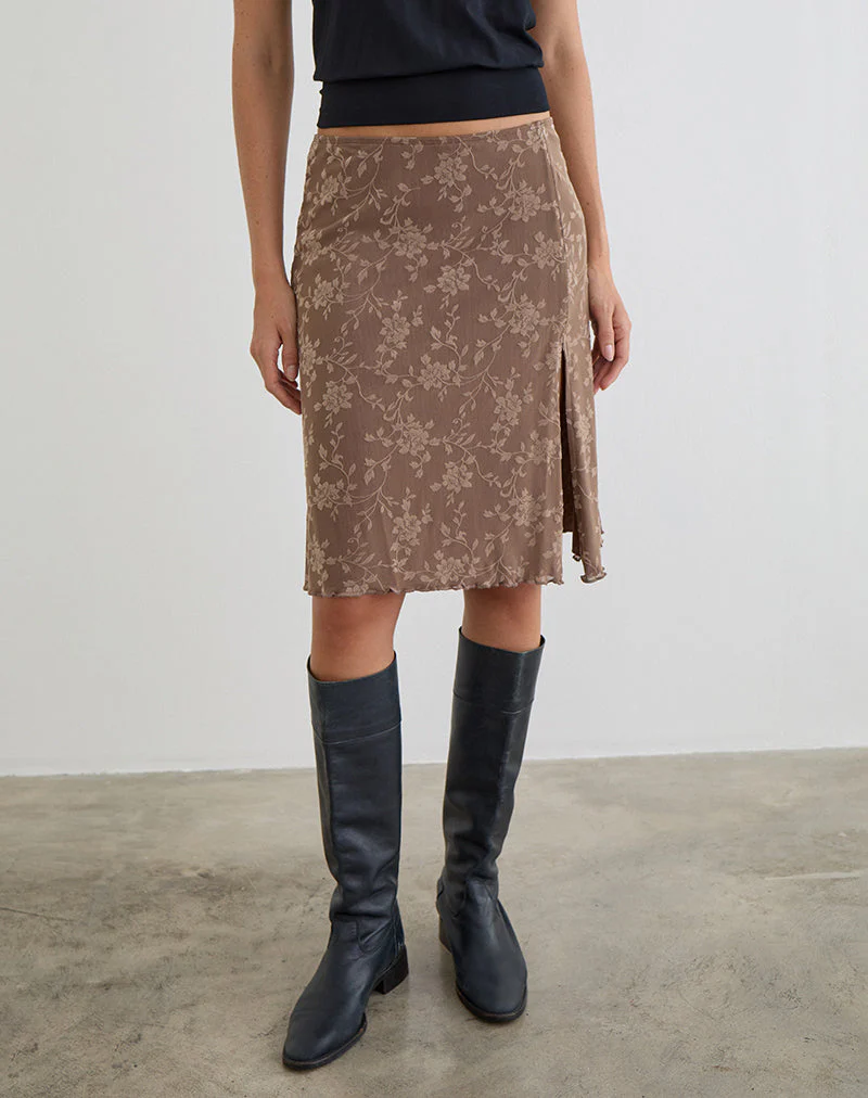 Elif Midirock in Leafy Flock Dark Taupe - Image 2