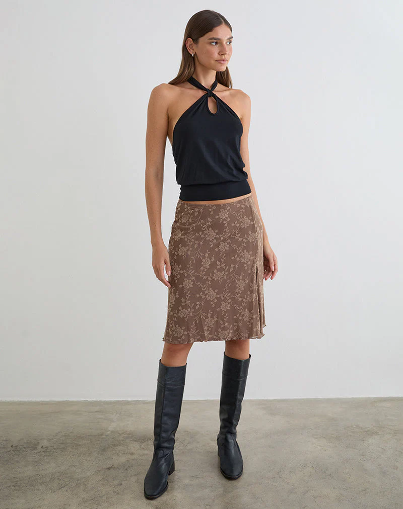 Elif Midirock in Leafy Flock Dark Taupe - Image 5