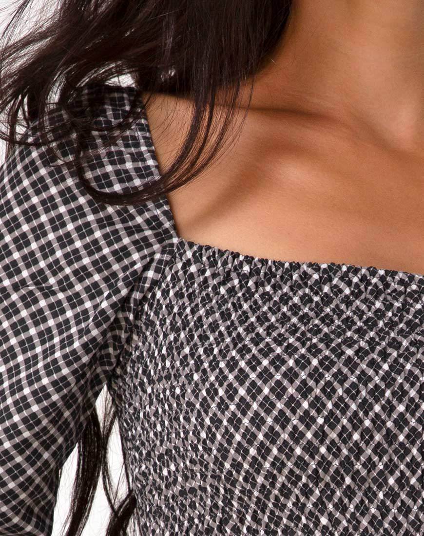 Elina Top in Check It Out Schwarz - Image 5