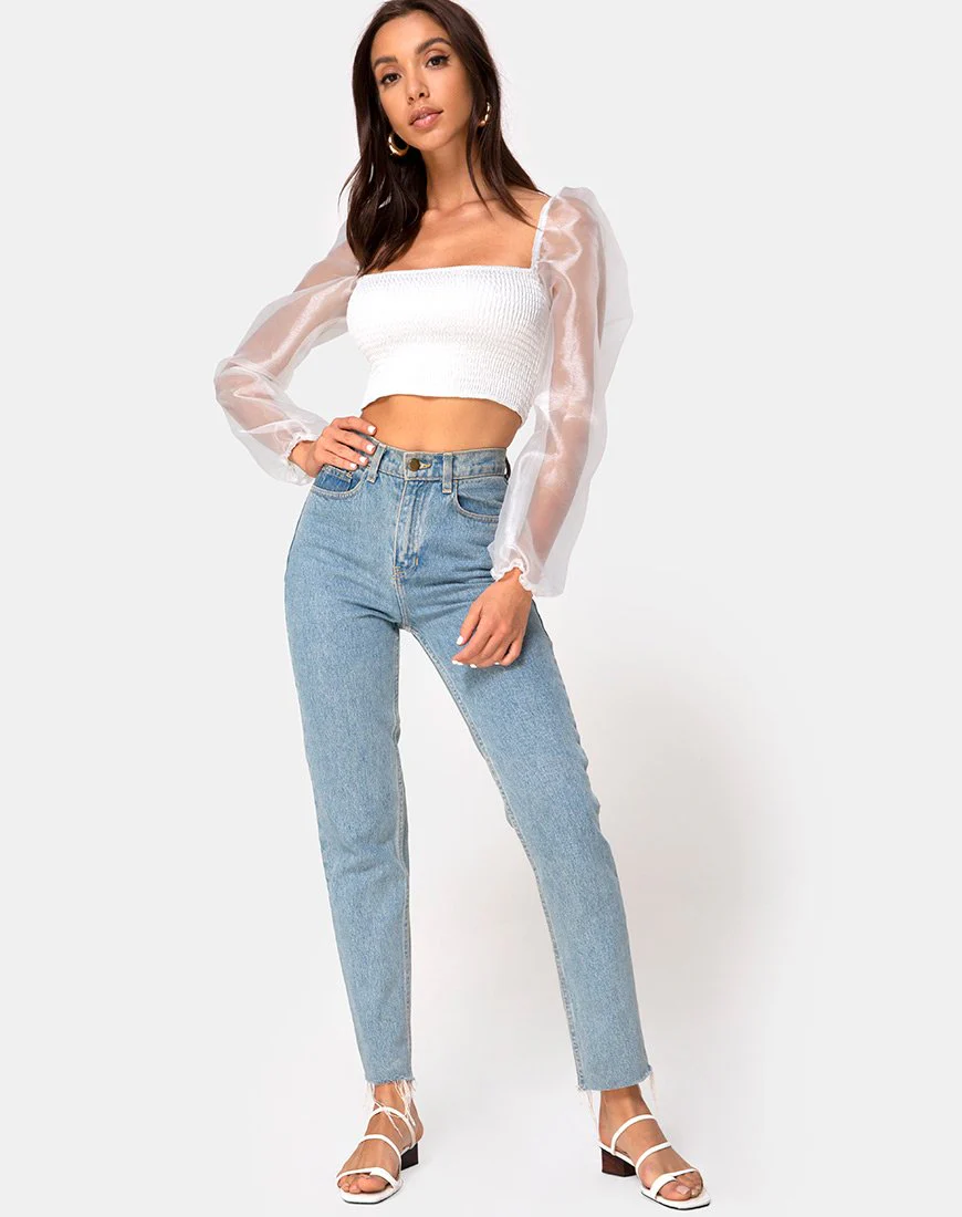 Elina Top aus Organza Creme - Image 3