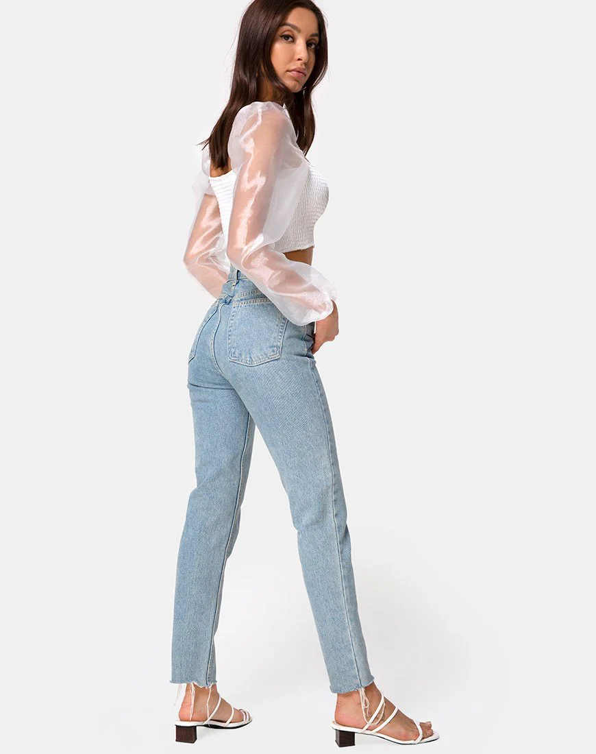 Elina Top aus Organza Creme - Image 4