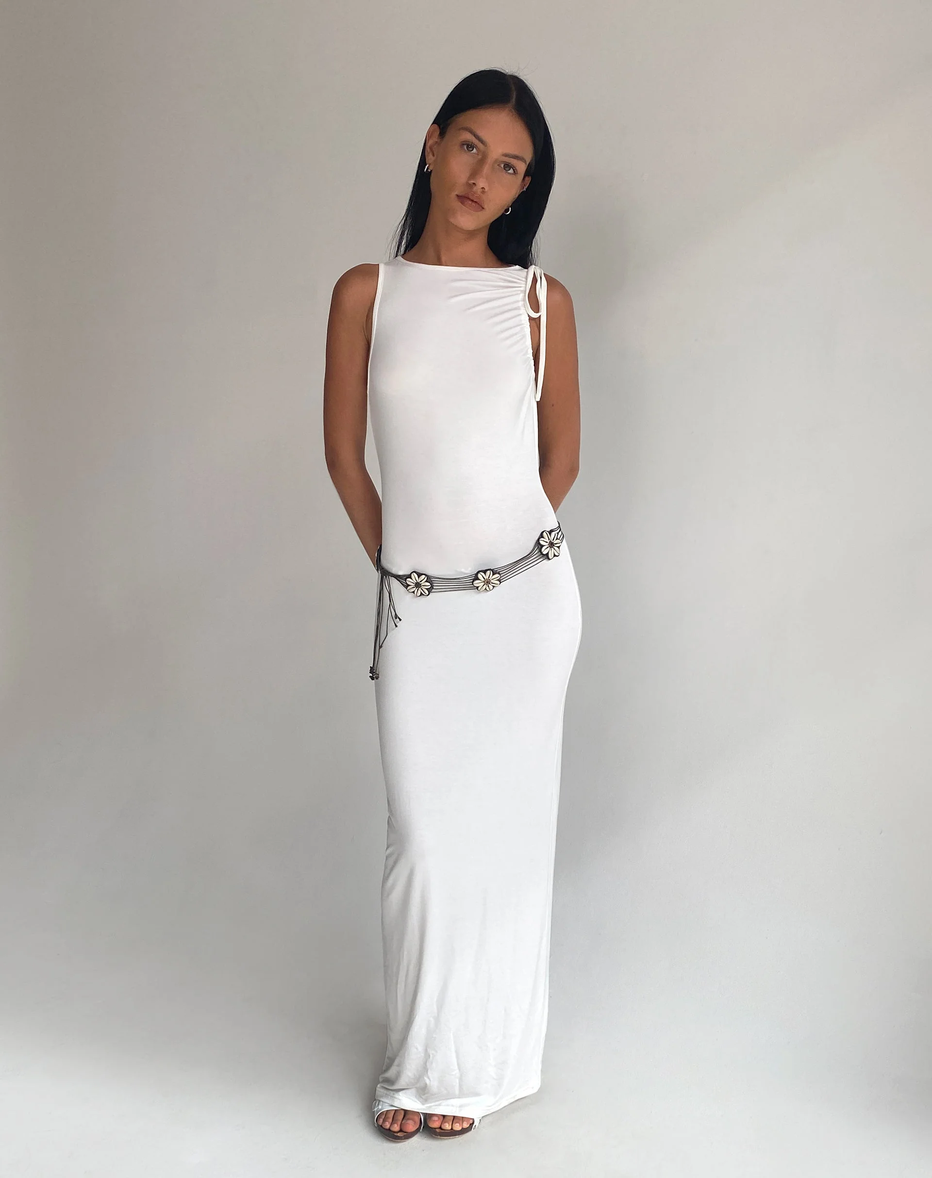 Elinor Maxikleid in schlankem Weiß - Image 3