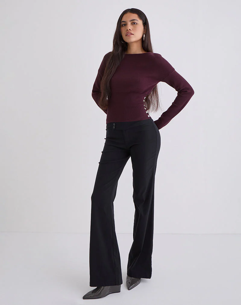 Elira Top aus Strick in Pflaume - Image 3