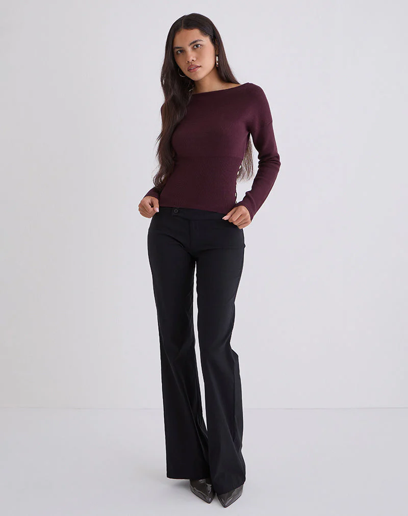 Elira Top aus Strick in Pflaume - Image 5