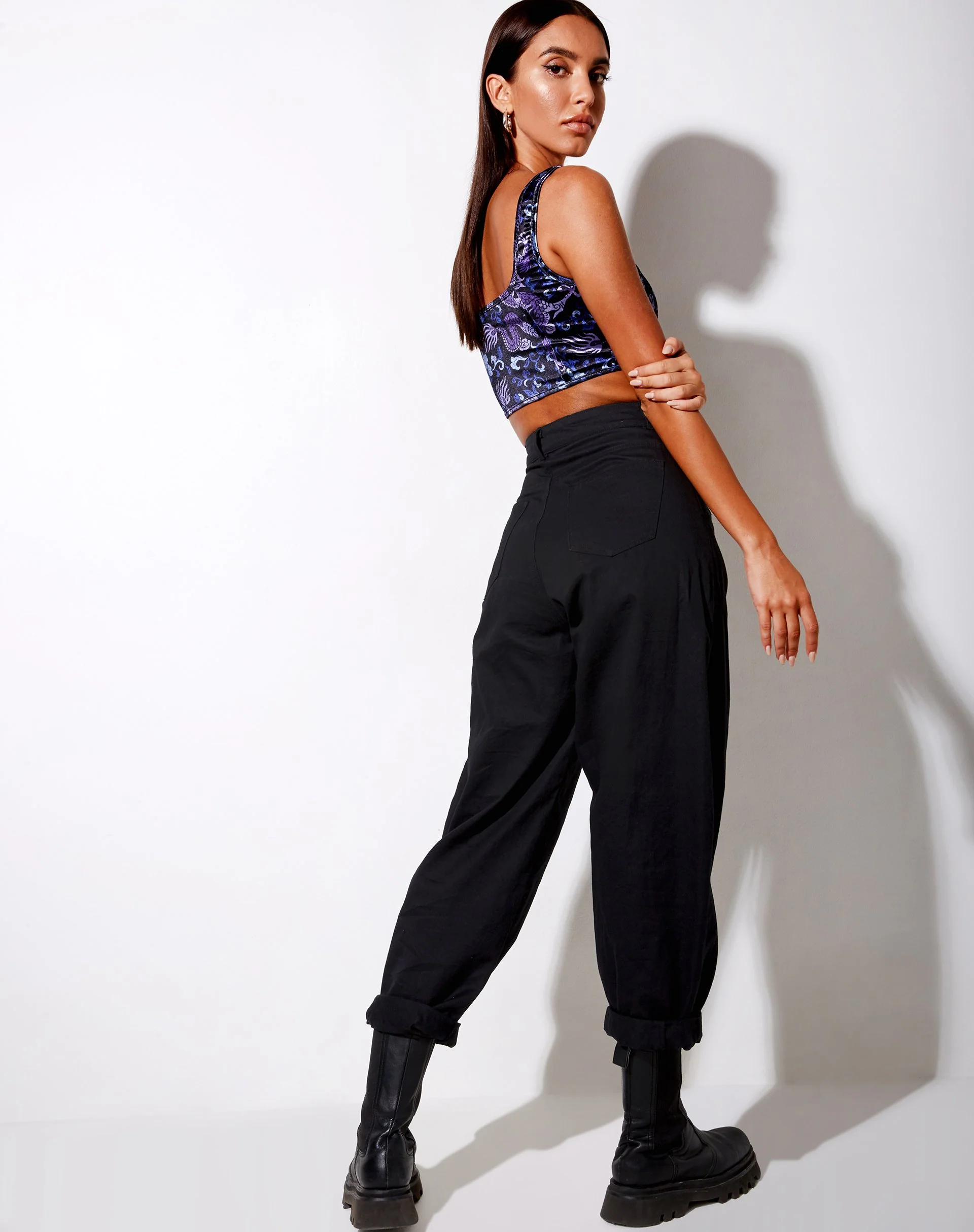 Elix Crop Top in Drachenblau - Image 7