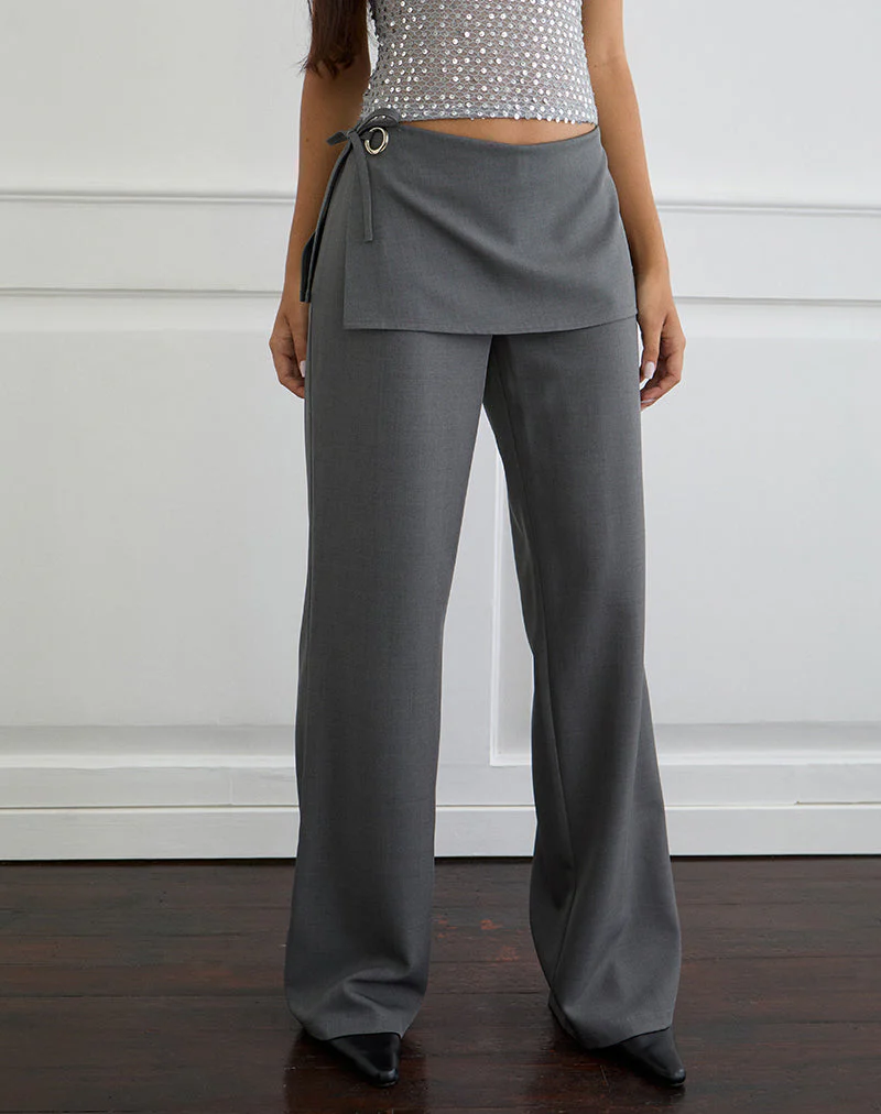 Elka Wickelhosen in Tailoring Charcoal