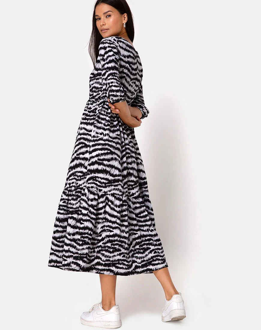 Ellery Kleid Animal Drip Grau - Image 2