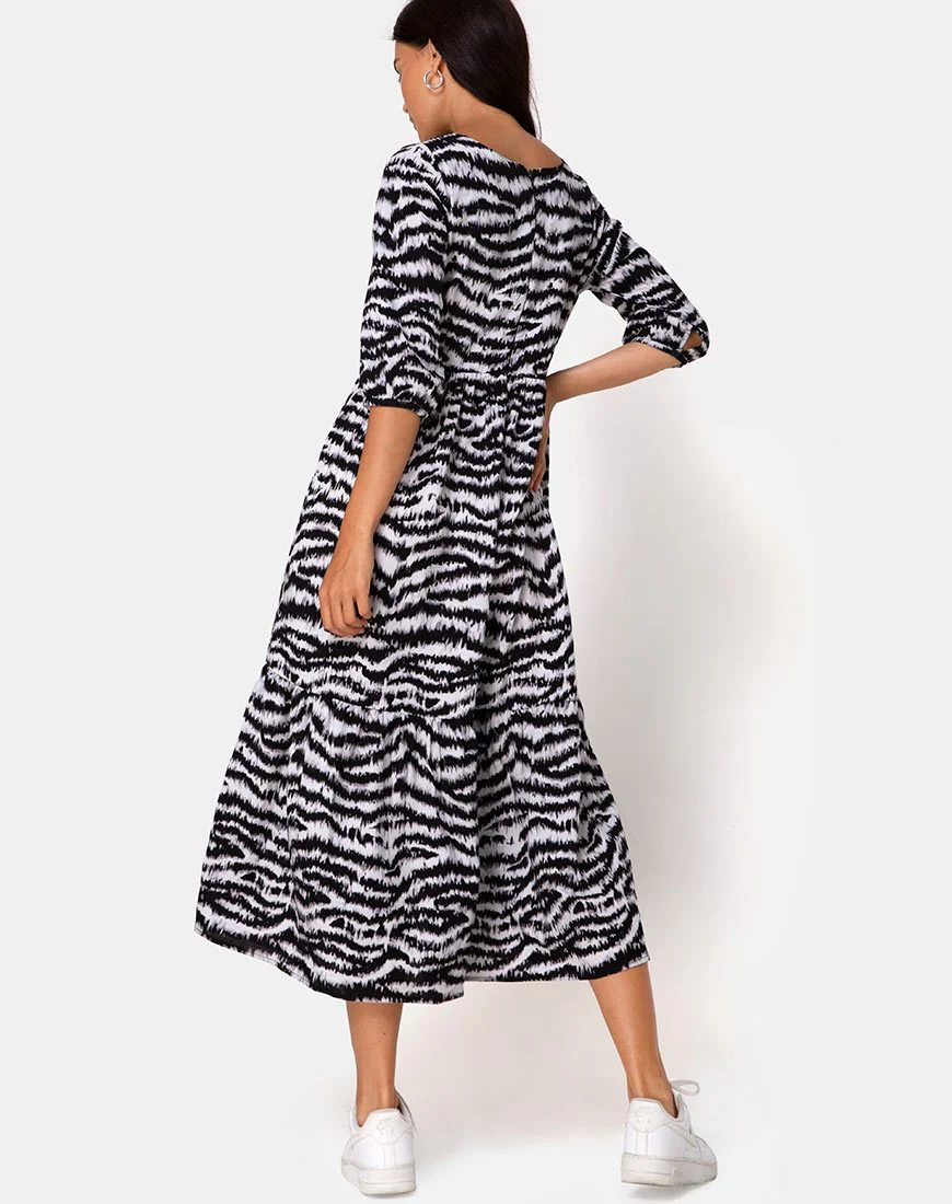 Ellery Kleid Animal Drip Grau - Image 4