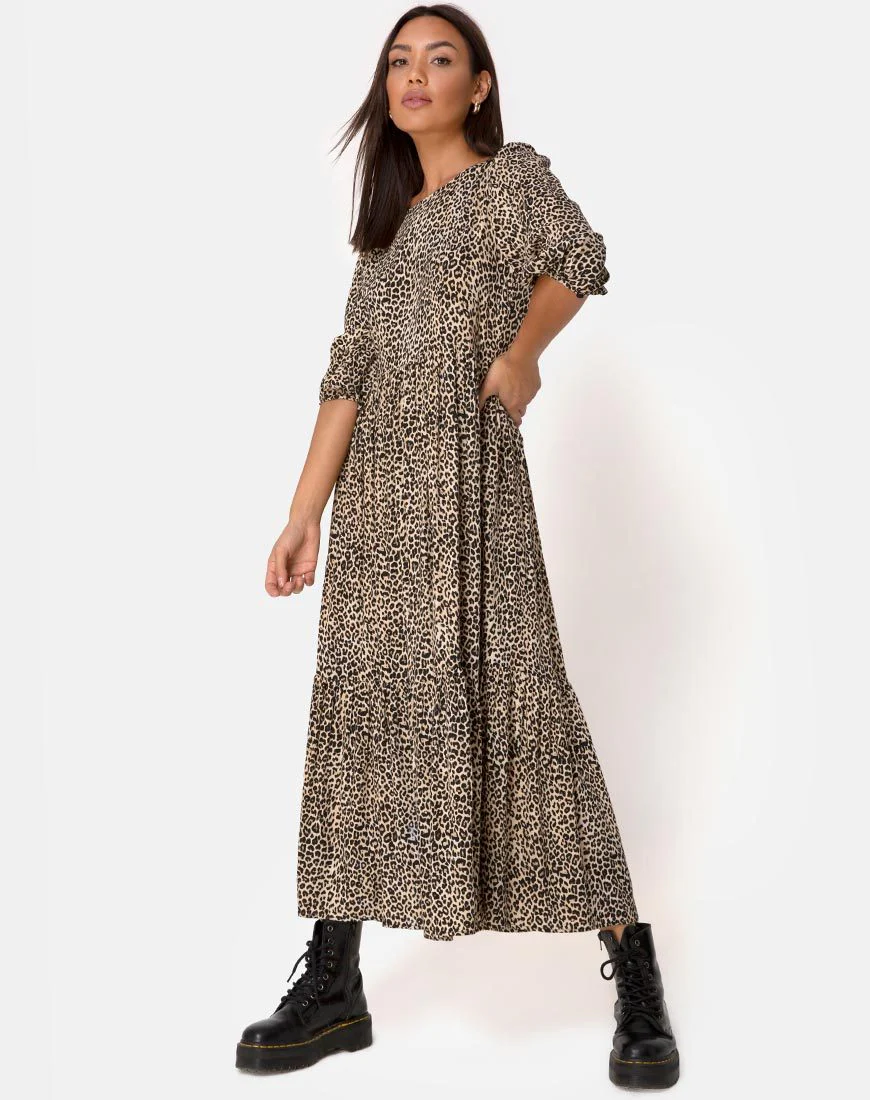 Ellery Kleid in Rar Leopard Braun